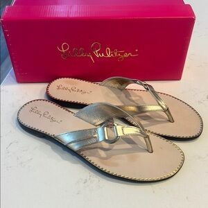 Lilly Pulitzer Gold Sandals